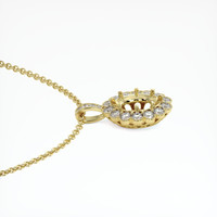 18K Yellow Gold Antique Style Pendant Setting Image