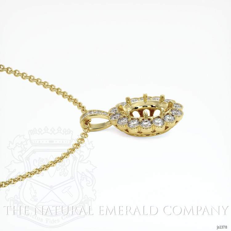 18K Yellow Gold Antique Style Pendant Setting