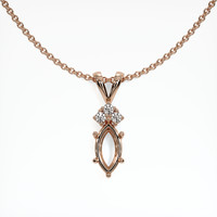 14K Rose Gold Accent Stones Pendant Setting Video