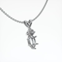 10K White Gold Accent Stones Pendant Setting Image