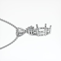 14K White Gold Accent Stones Pendant Setting Image