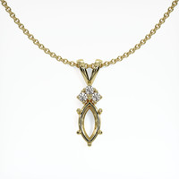 14K Yellow Gold Accent Stones Pendant Setting Video