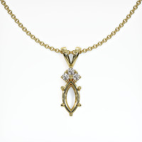 18K Yellow Gold Accent Stones Pendant Setting Video