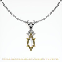 14K Yellow & White Accent Stones Pendant Setting Video