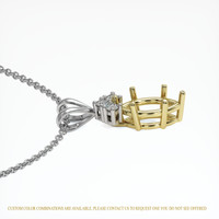 14K Yellow & White Accent Stones Pendant Setting Image