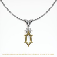 18K Yellow & White Accent Stones Pendant Setting Video