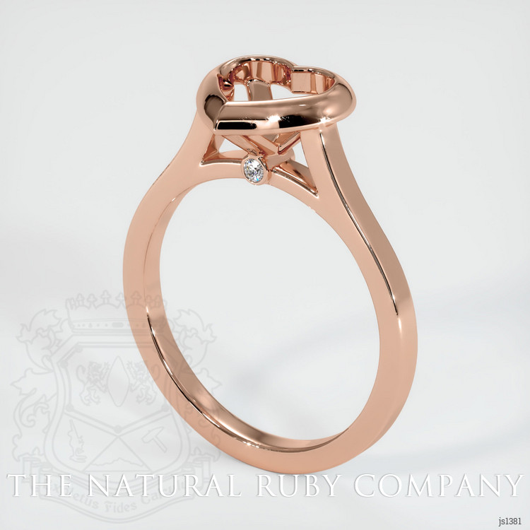 14K Rose Gold Accent Stones Ring Setting