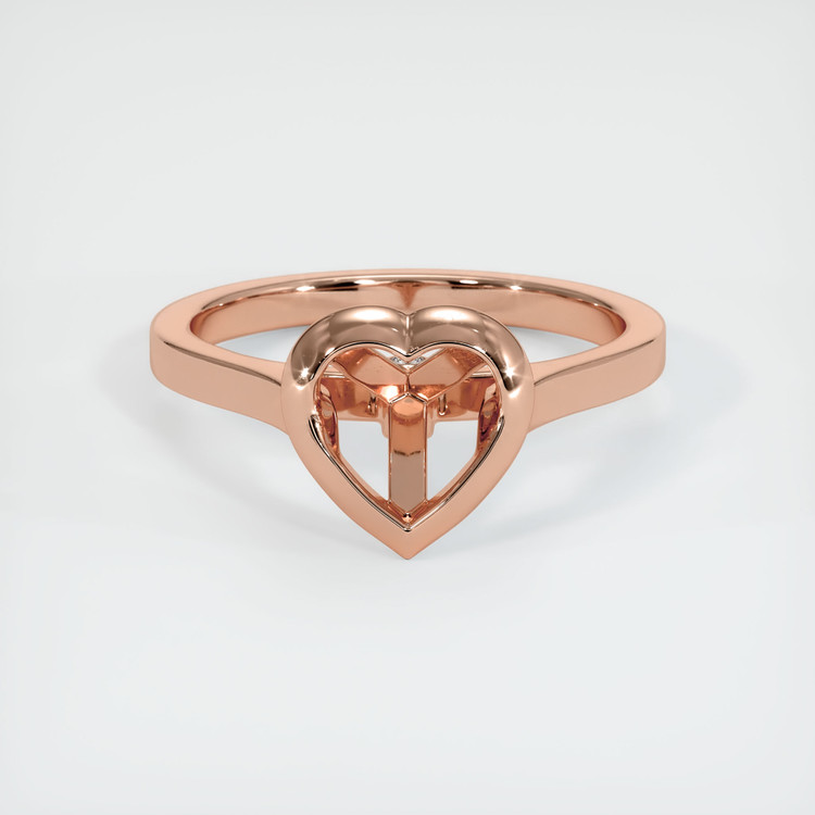 14K Rose Gold Accent Stones Ring Setting