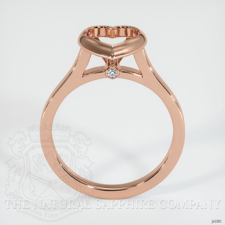 14K Rose Gold Accent Stones Ring Setting