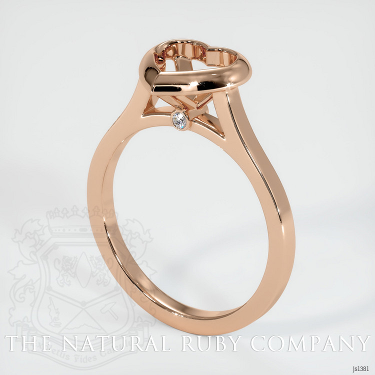 18K Rose Gold Accent Stones Ring Setting