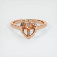 18K Rose Gold Accent Stones Ring Setting Image