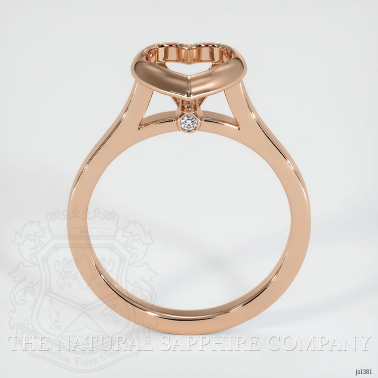 18K Rose Gold Accent Stones Ring Setting