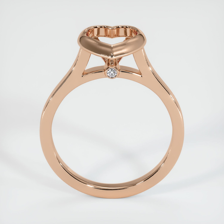 18K Rose Gold Accent Stones Ring Setting