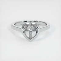 14K White Gold Accent Stones Ring Setting Image