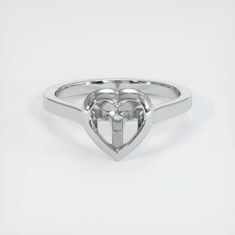 14K White Gold Accent Stones Ring Setting