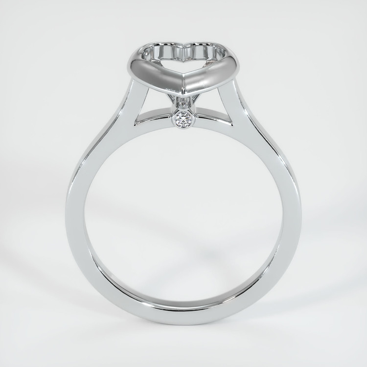 14K White Gold Accent Stones Ring Setting
