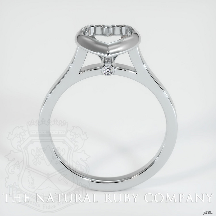 14K White Gold Accent Stones Ring Setting