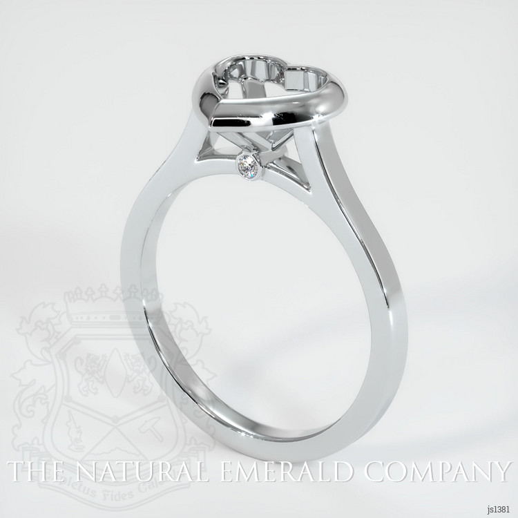 Bezel Emerald Ring 3.10 Ct., 18K White Gold