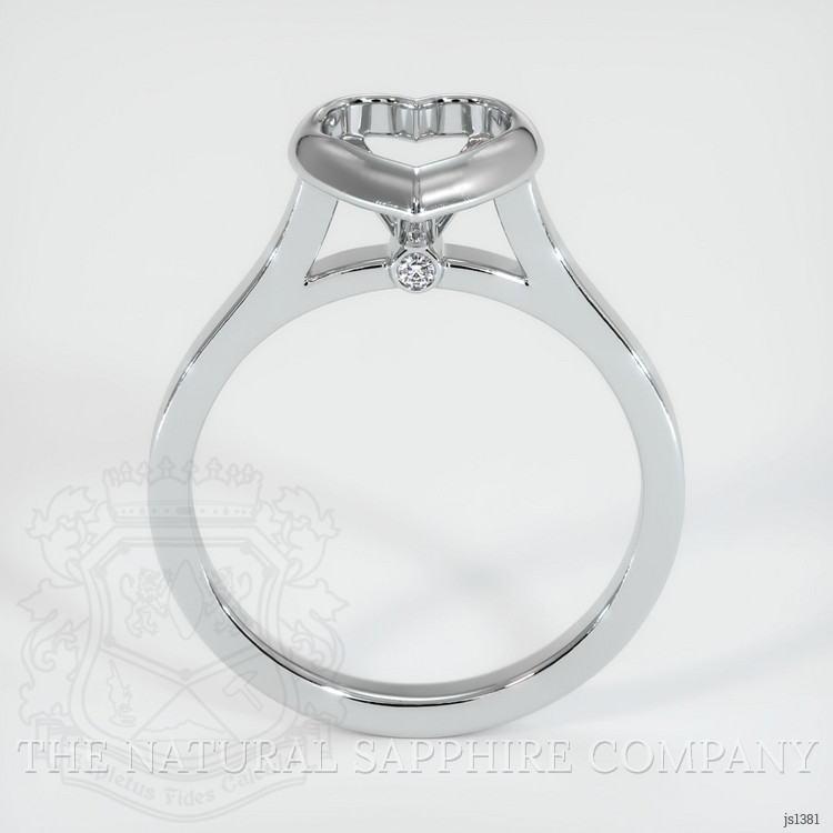 18K White Gold Accent Stones Ring Setting