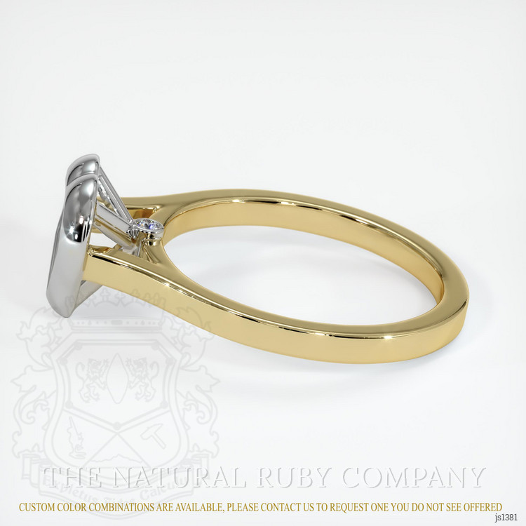 14K White & Yellow Accent Stones Ring Setting