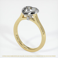 18K White & Yellow Accent Stones Ring Setting Image