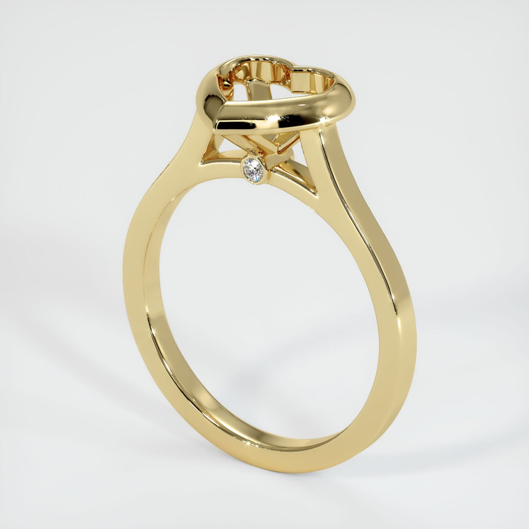 14K Yellow Gold Accent Stones Ring Setting