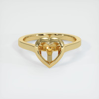 14K Yellow Gold Accent Stones Ring Setting Image