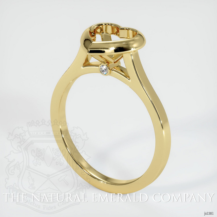 18K Yellow Gold Accent Stones Ring Setting