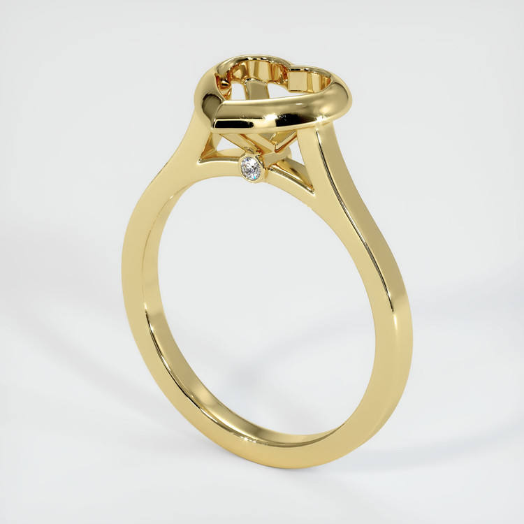 18K Yellow Gold Accent Stones Ring Setting