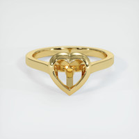 18K Yellow Gold Accent Stones Ring Setting Image