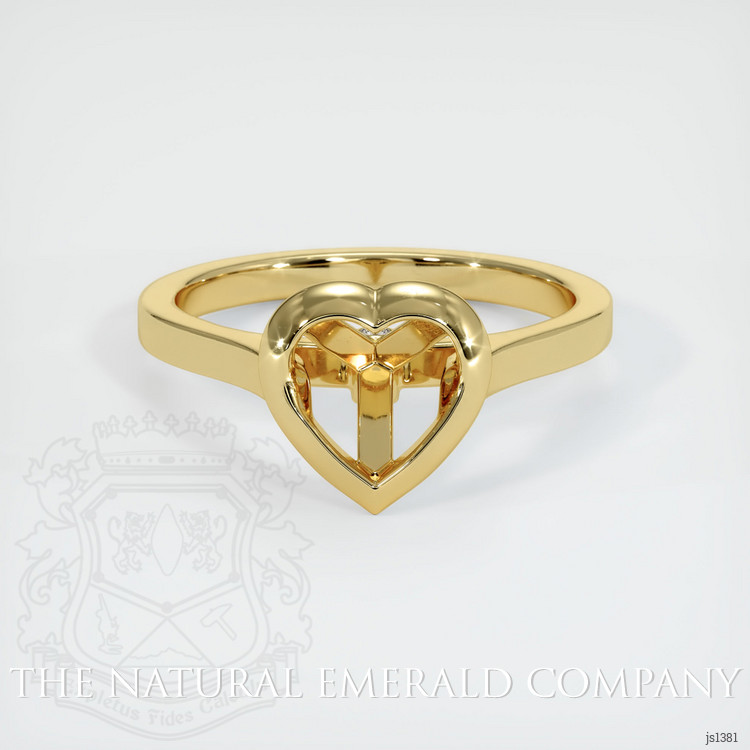 18K Yellow Gold Accent Stones Ring Setting