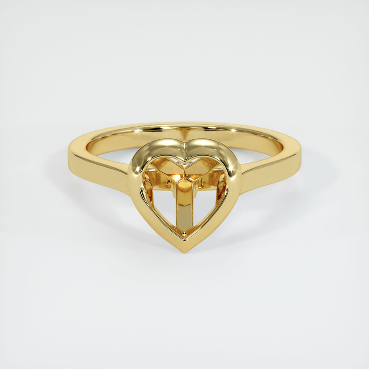 18K Yellow Gold Accent Stones Ring Setting