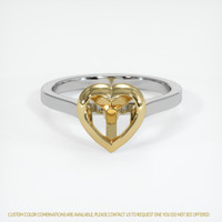 14K Yellow & White Accent Stones Ring Setting Image