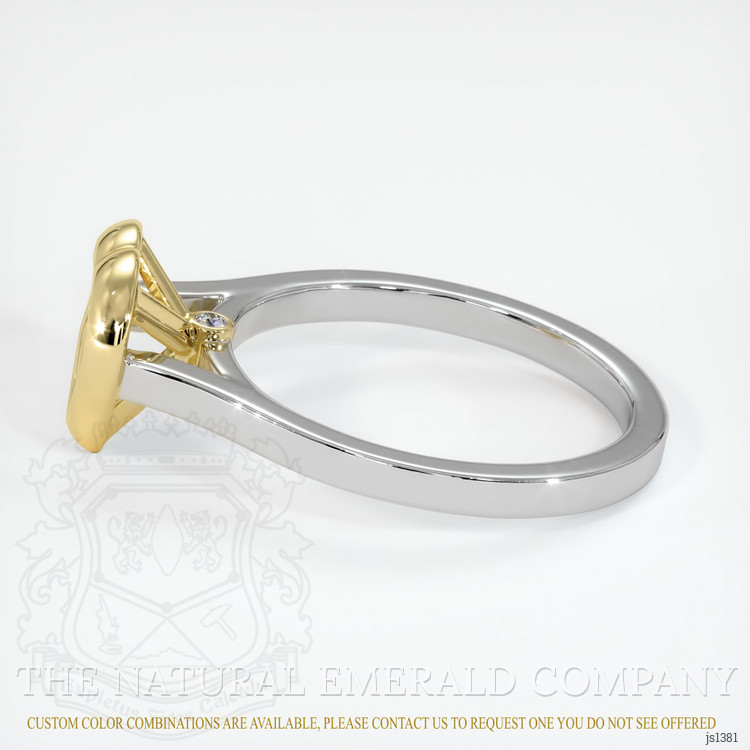 18K Yellow & White Accent Stones Ring Setting