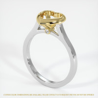 18K Yellow & White Accent Stones Ring Setting Image