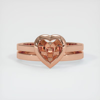 14K Rose Gold Accent Stones Ring Setting Image
