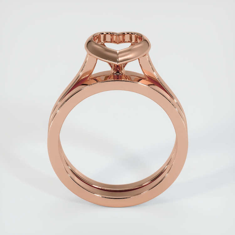 14K Rose Gold Accent Stones Ring Setting