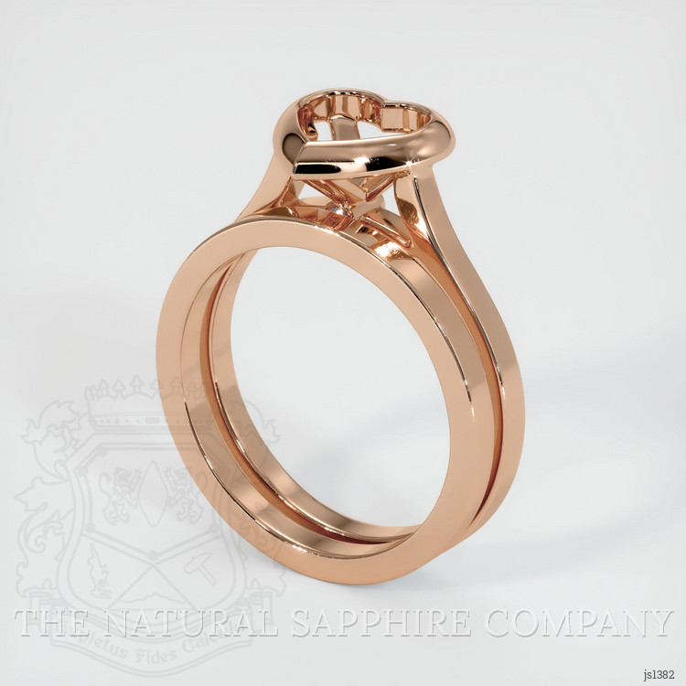 18K Rose Gold Accent Stones Ring Setting