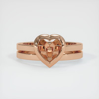 18K Rose Gold Accent Stones Ring Setting Image
