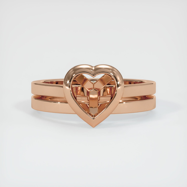 18K Rose Gold Accent Stones Ring Setting