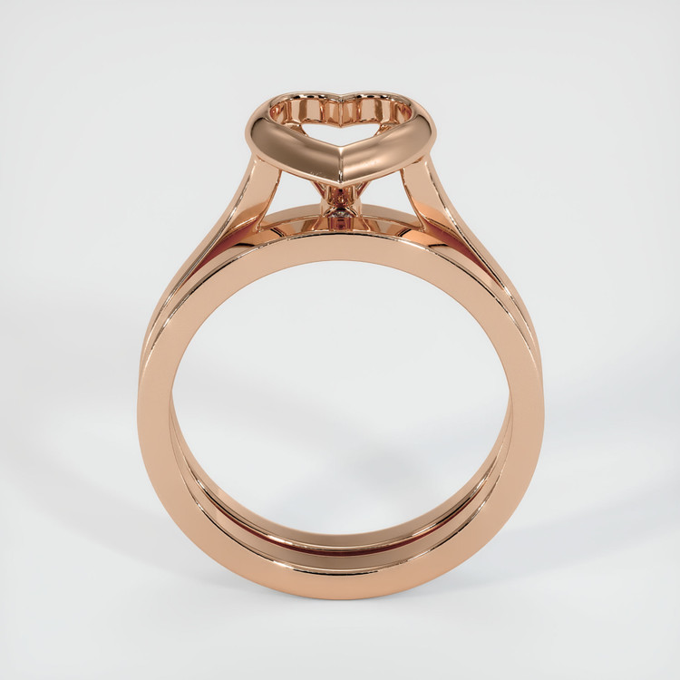 18K Rose Gold Accent Stones Ring Setting