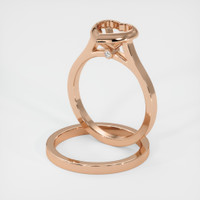 18K Rose Gold Accent Stones Ring Setting Image