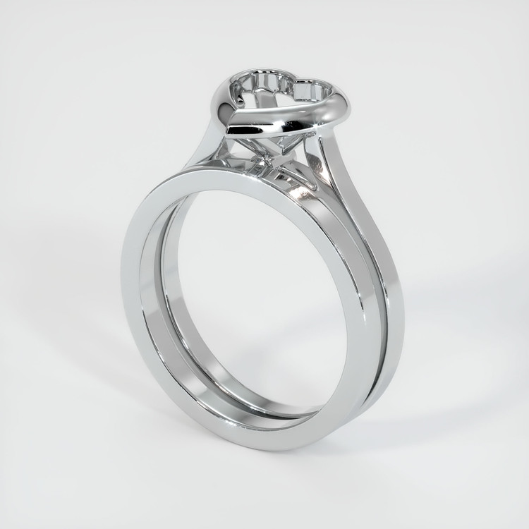 10K White Gold Accent Stones Ring Setting