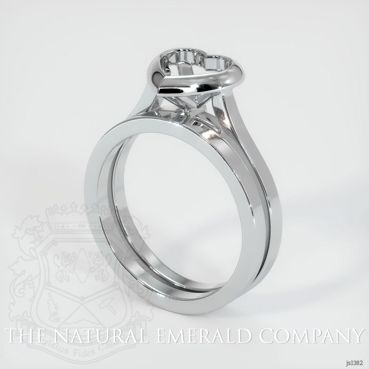 18K White Gold Accent Stones Ring Setting