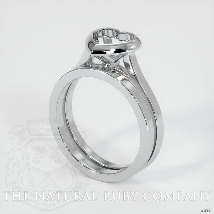 18K White Gold Accent Stones Ring Setting