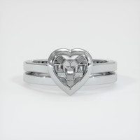 18K White Gold Accent Stones Ring Setting Image