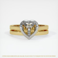 18K White & Yellow Accent Stones Ring Setting Image