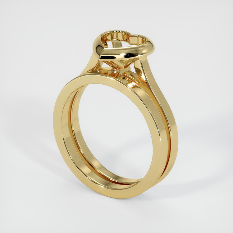 10K Yellow Gold Accent Stones Ring Setting
