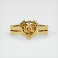10K Yellow Gold Accent Stones Ring Setting Image