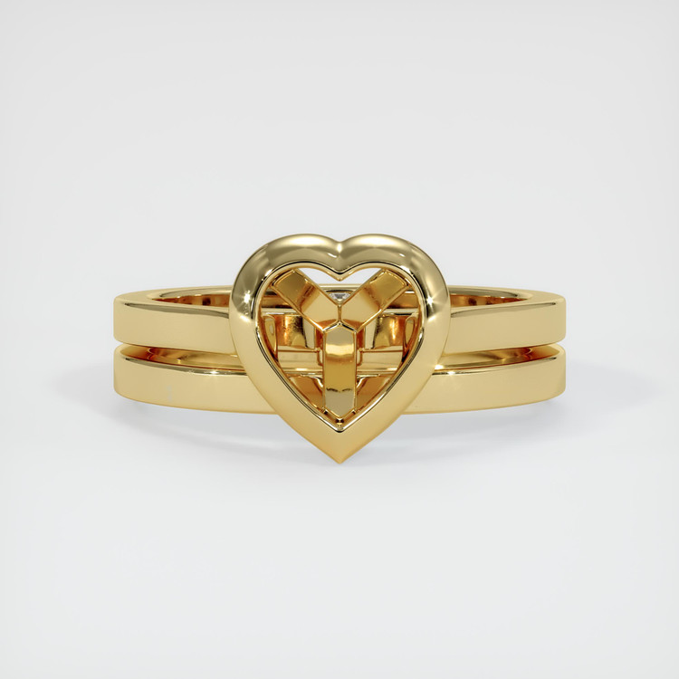 10K Yellow Gold Accent Stones Ring Setting